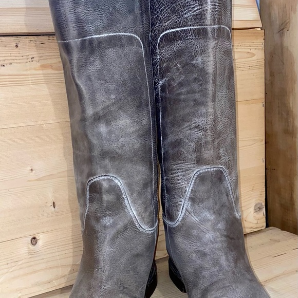Frye gray leather riding boots - Picture 2 of 10